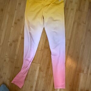 Kids Gradient Leggings - Yellow to Pink